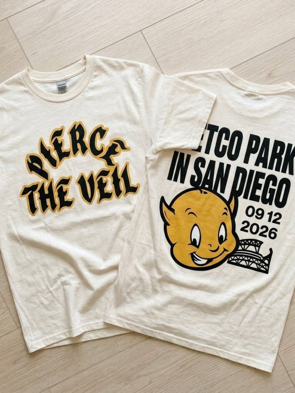Pierce The Veil San Diego Petco Park 2026 Cream T-Shirt S-4XL
